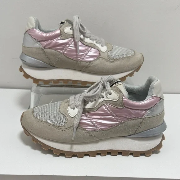 .ShuShop PHOEBE Kids Pink Metalic Sneaker Sz 1 - Picture 4 of 14